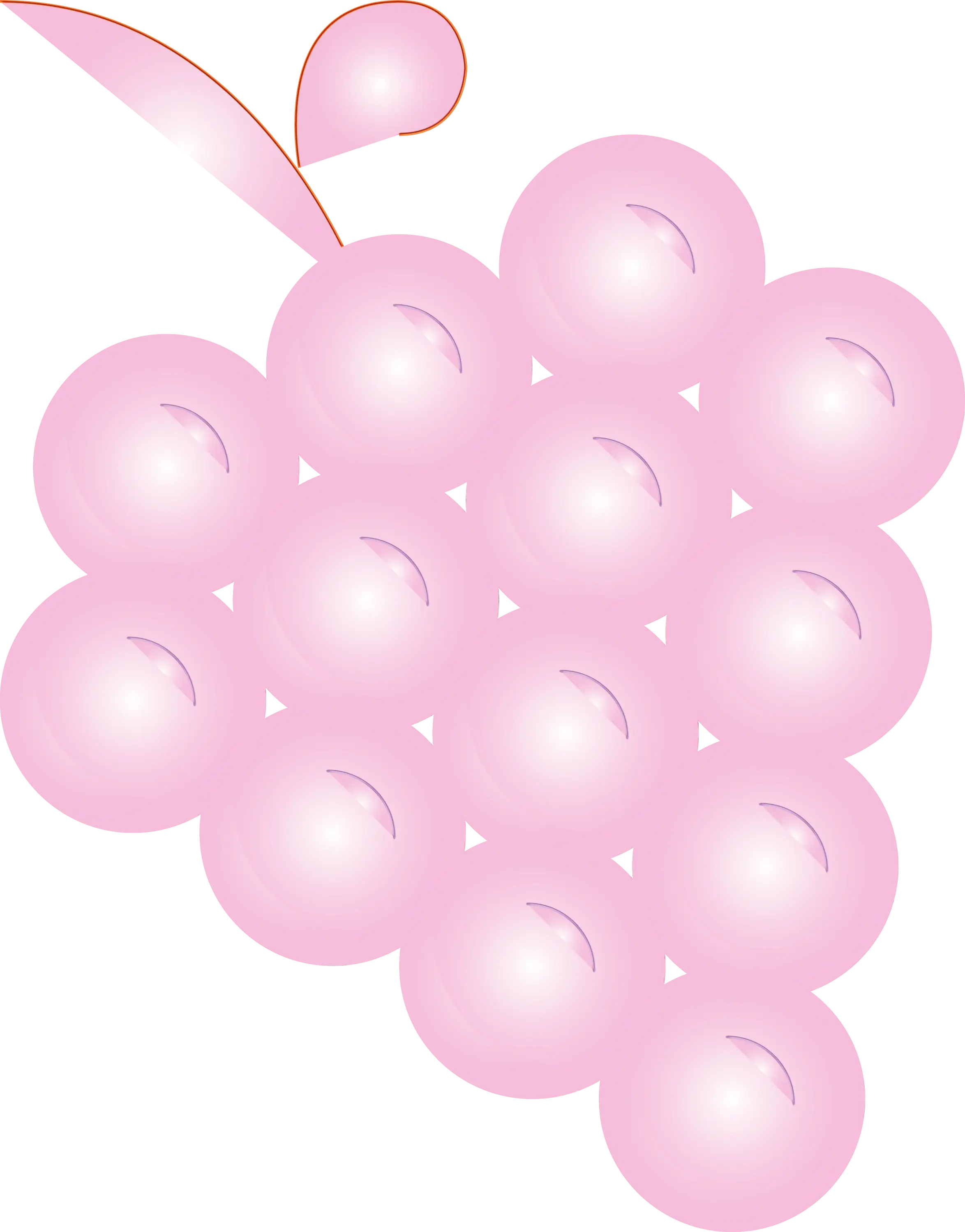 Pink Grape Cluster Illustration