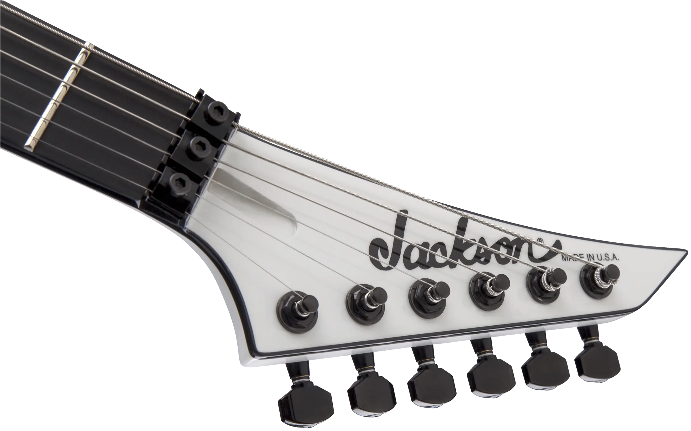 Electric Guitar Headstock with Strings