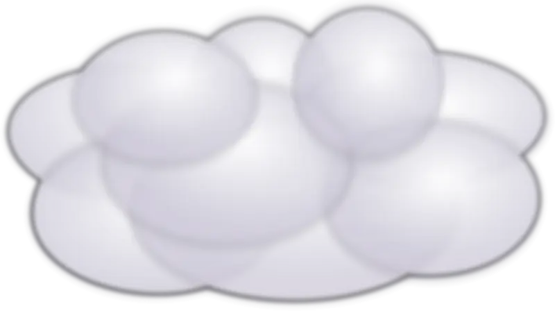 Cartoon White Fluffy Cloud