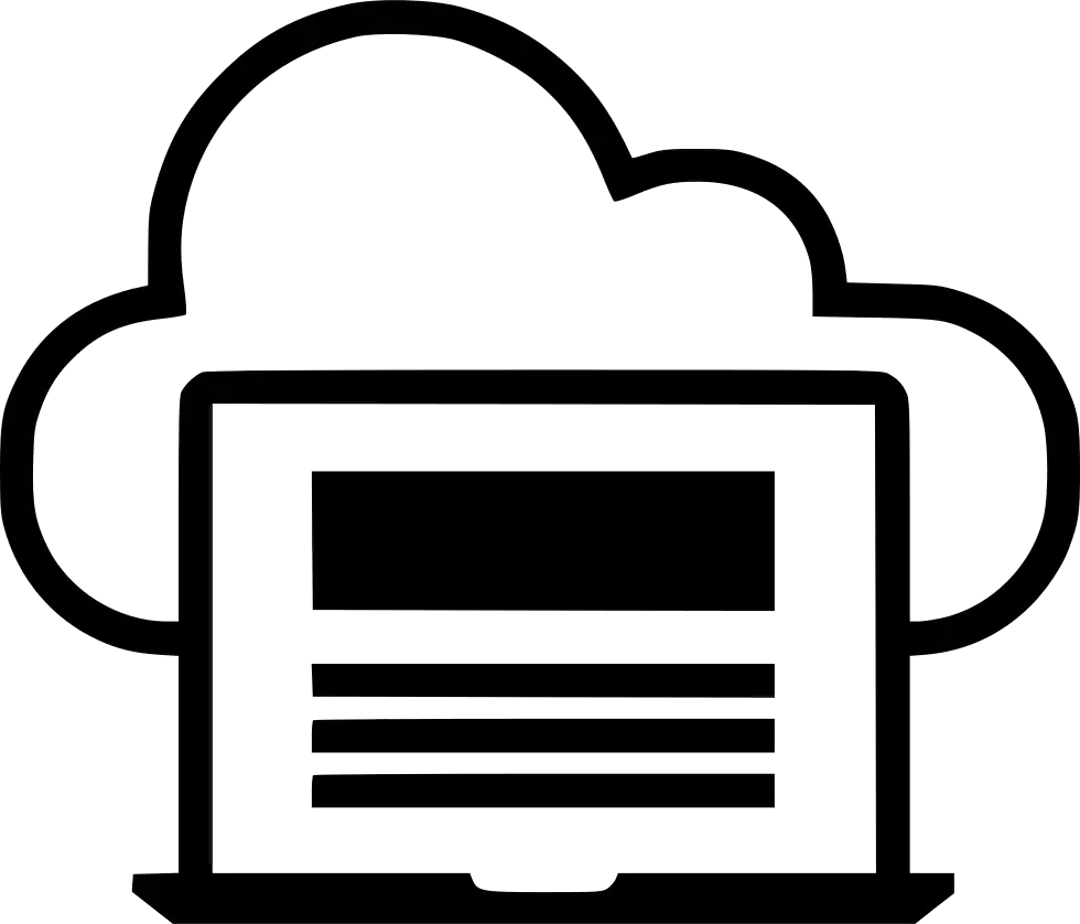 Cloud Computing Icon for Data Storage