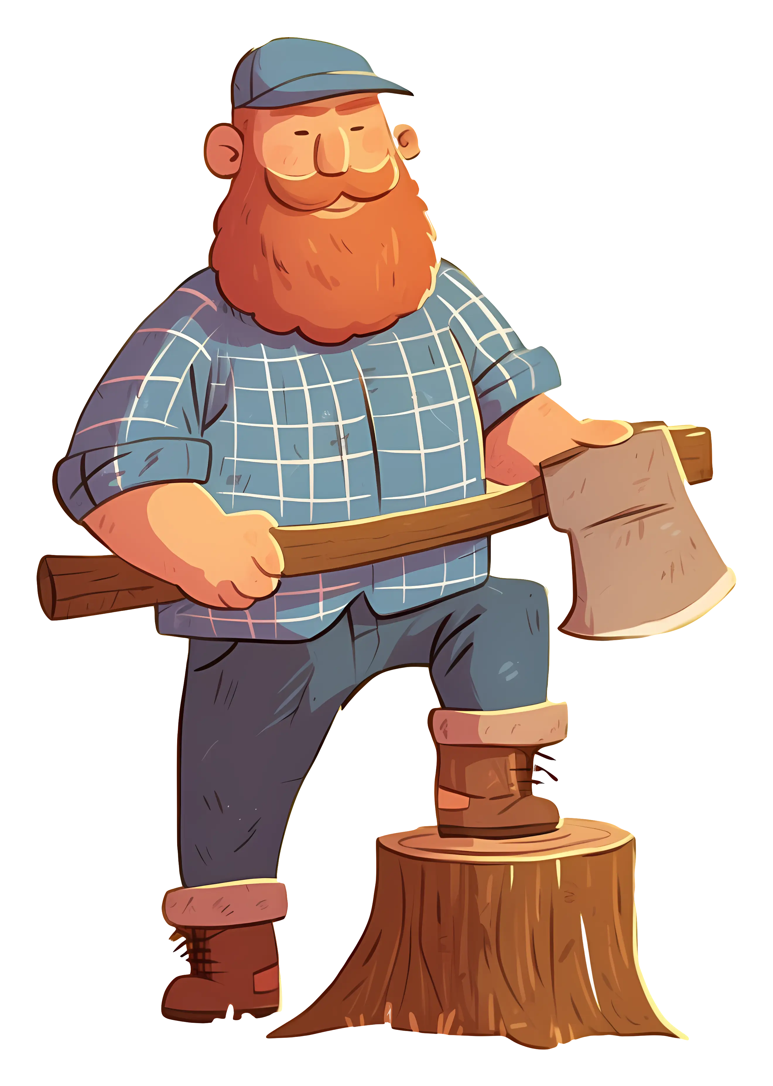 Lumberjack Cartoon Illustration