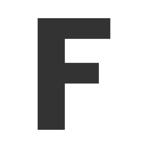 Black Letter F Icon