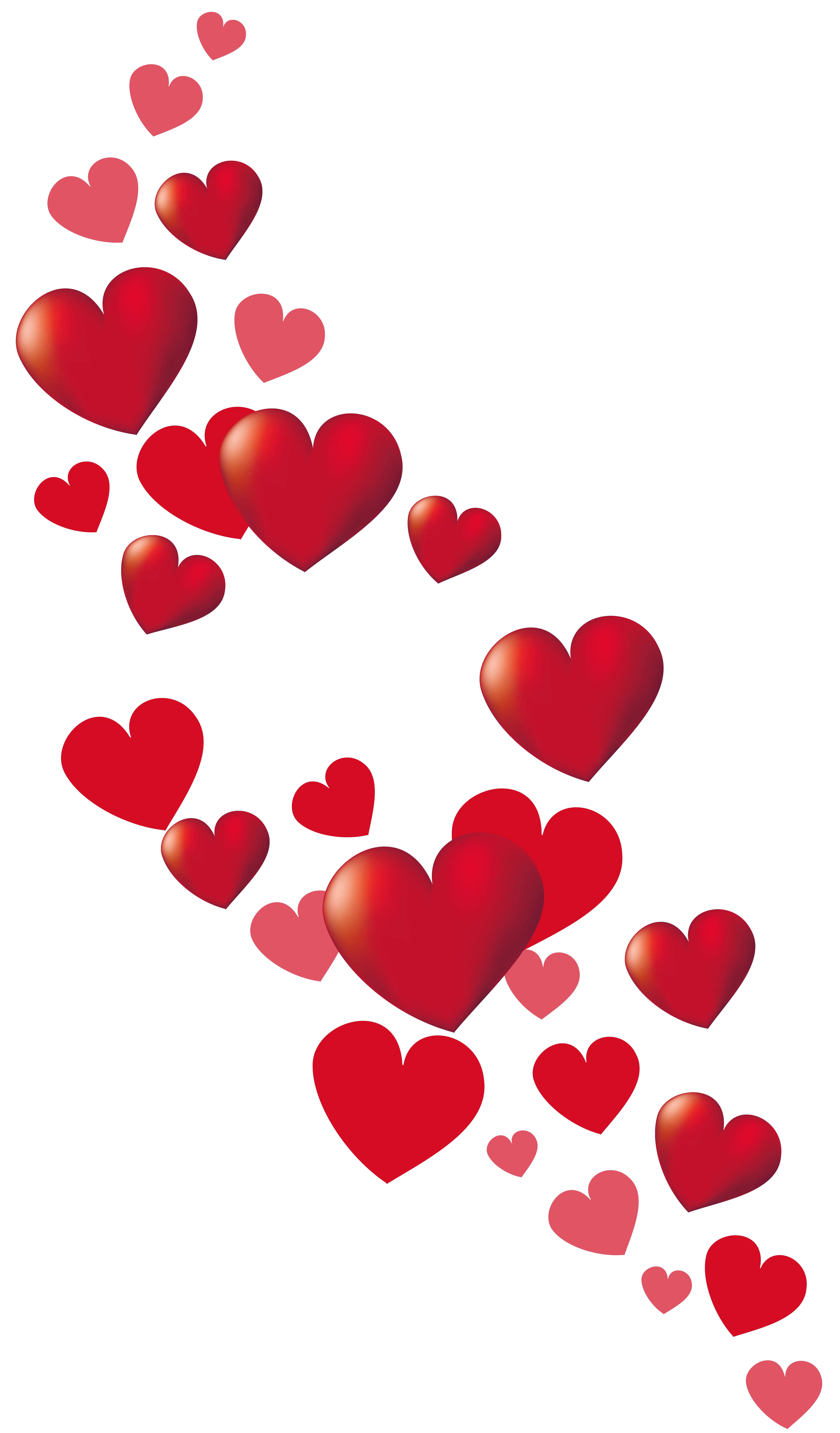 Red and Pink Hearts Design for Valentine’s Theme