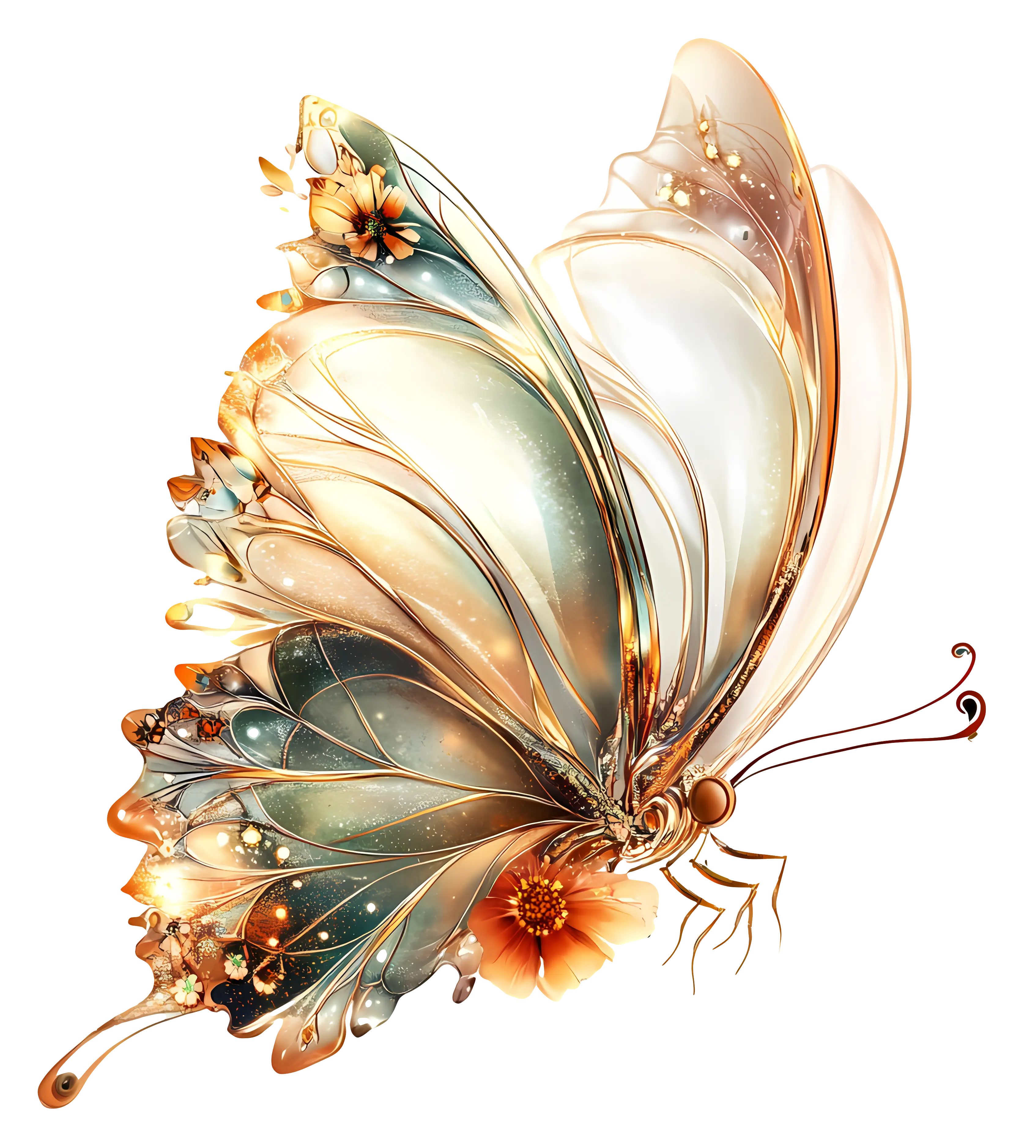 Artistic Butterfly with Intricate Design
