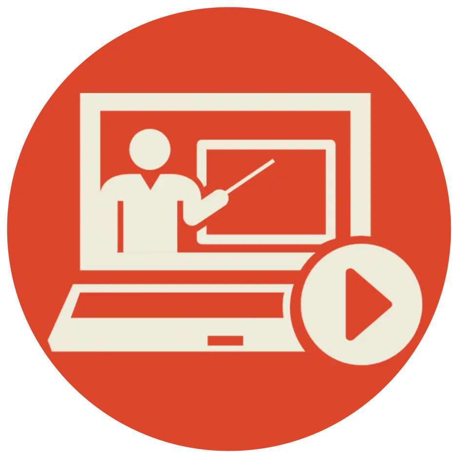 Online Learning Icon for Education Concepts