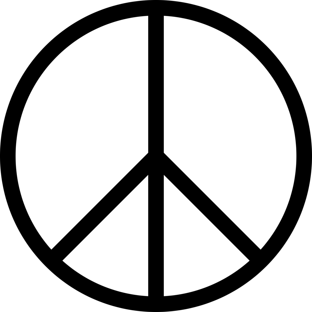 Black Peace Symbol Representation