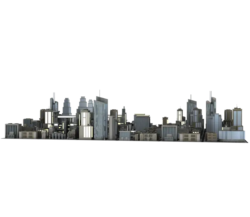 Minimalist City Skyline View