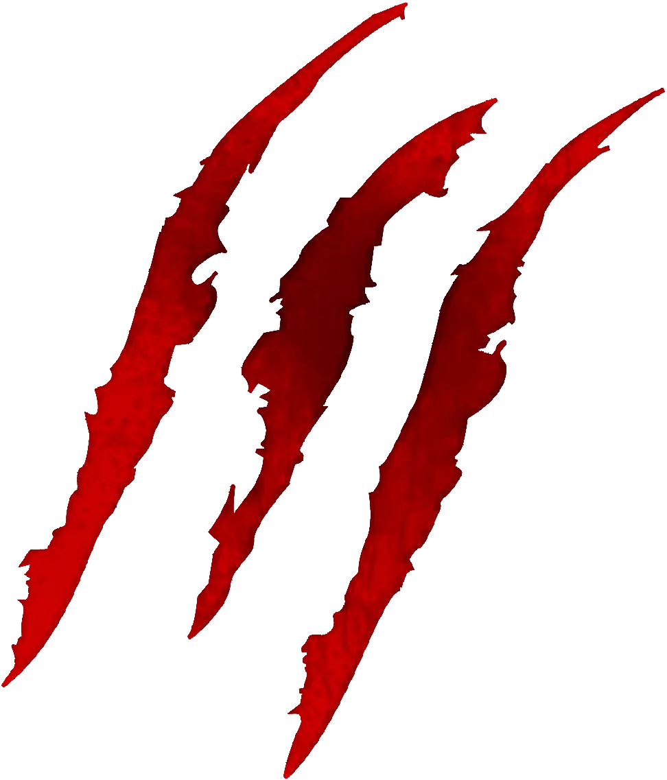 Red Claw Marks for Halloween Design