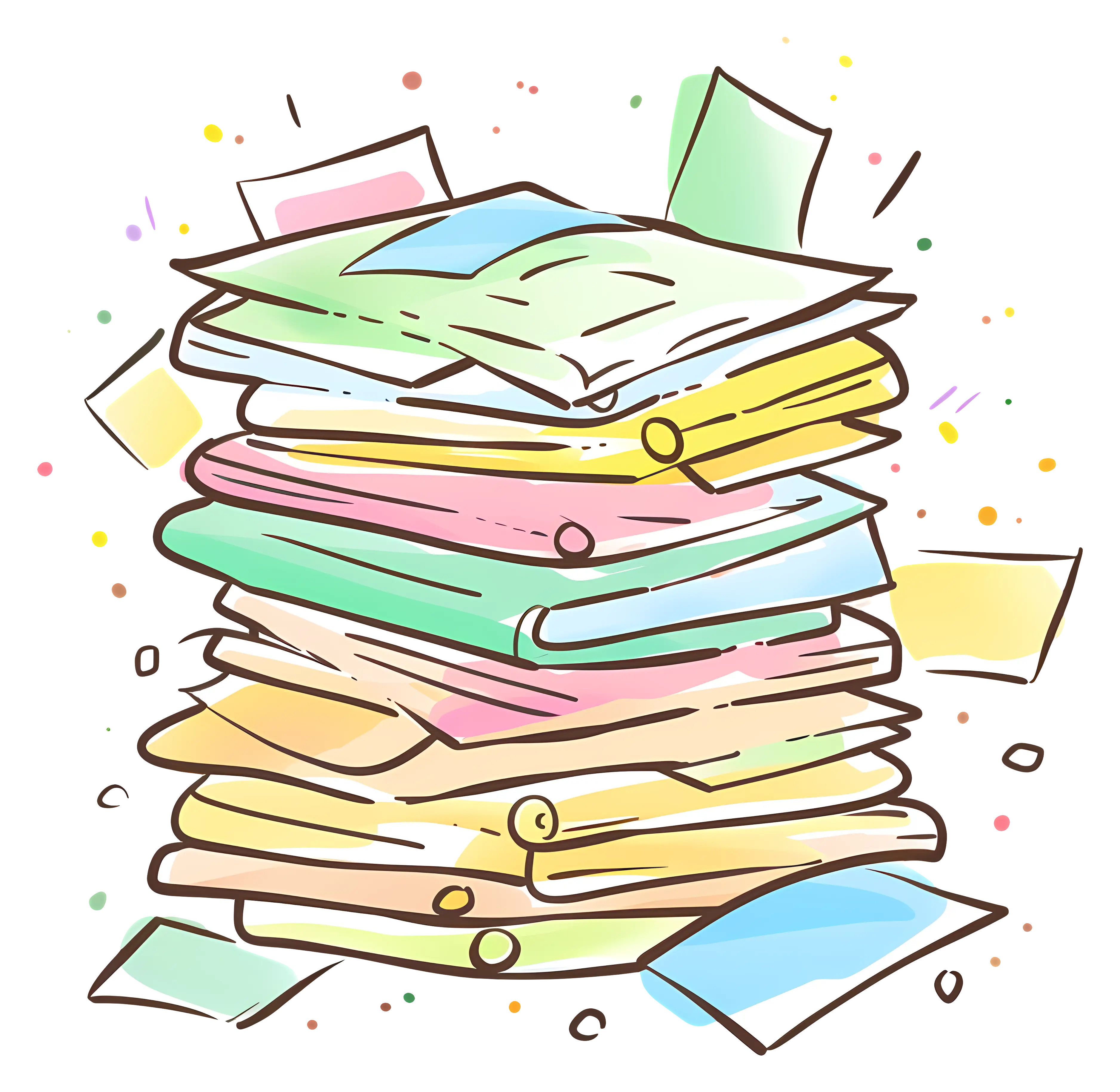 Stack of Colorful Books
