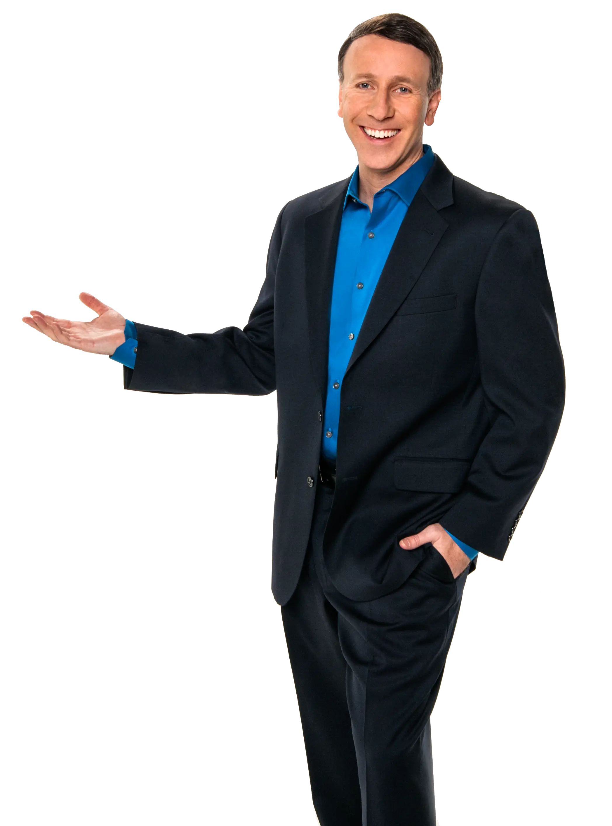 Businessman in a Suit Smiling Confidently