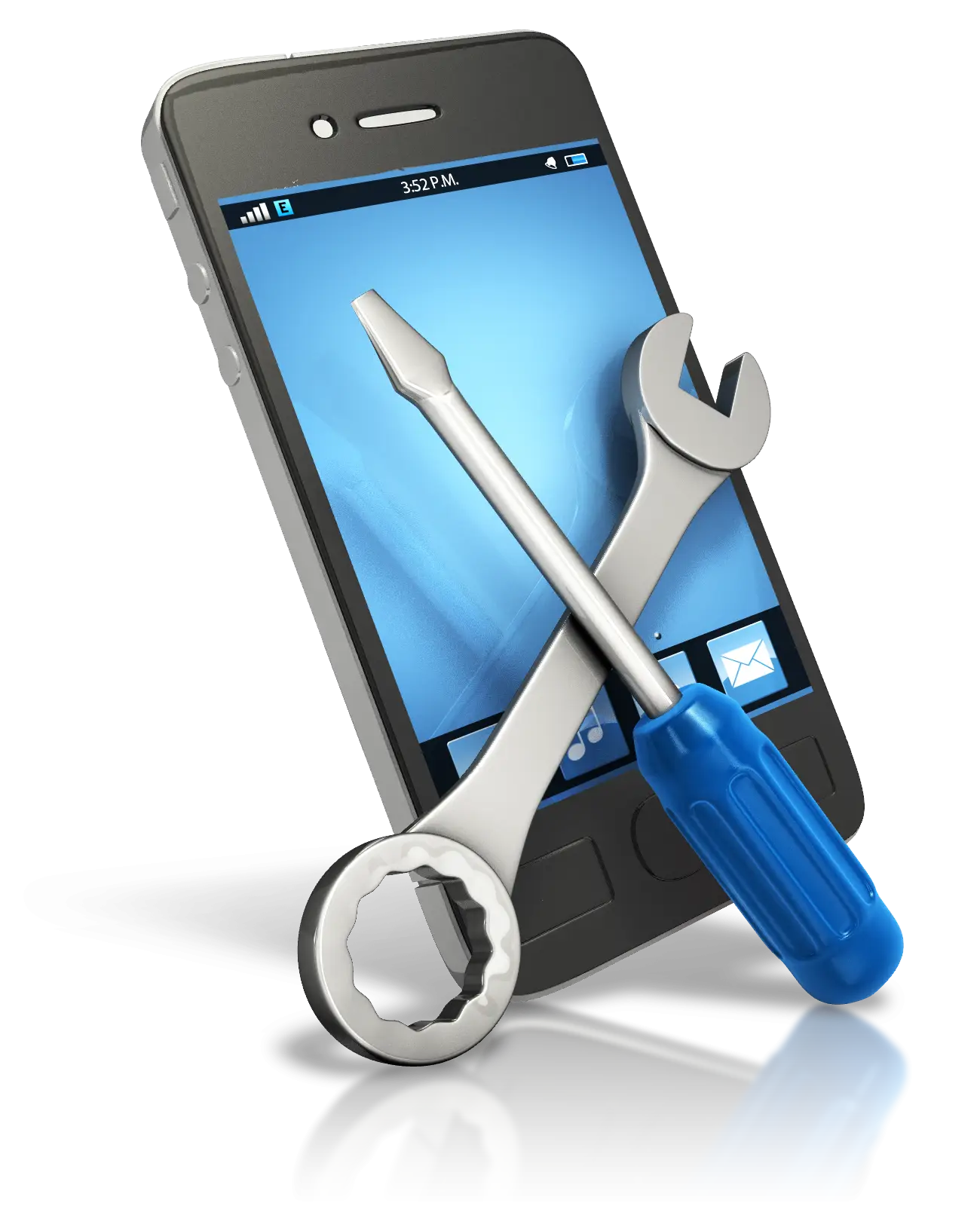 Phone Repair with Tools Illustration