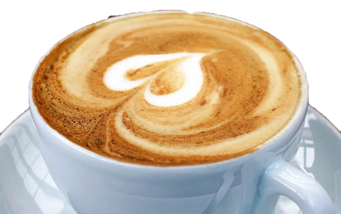 Beautiful Latte Art in a White Cup