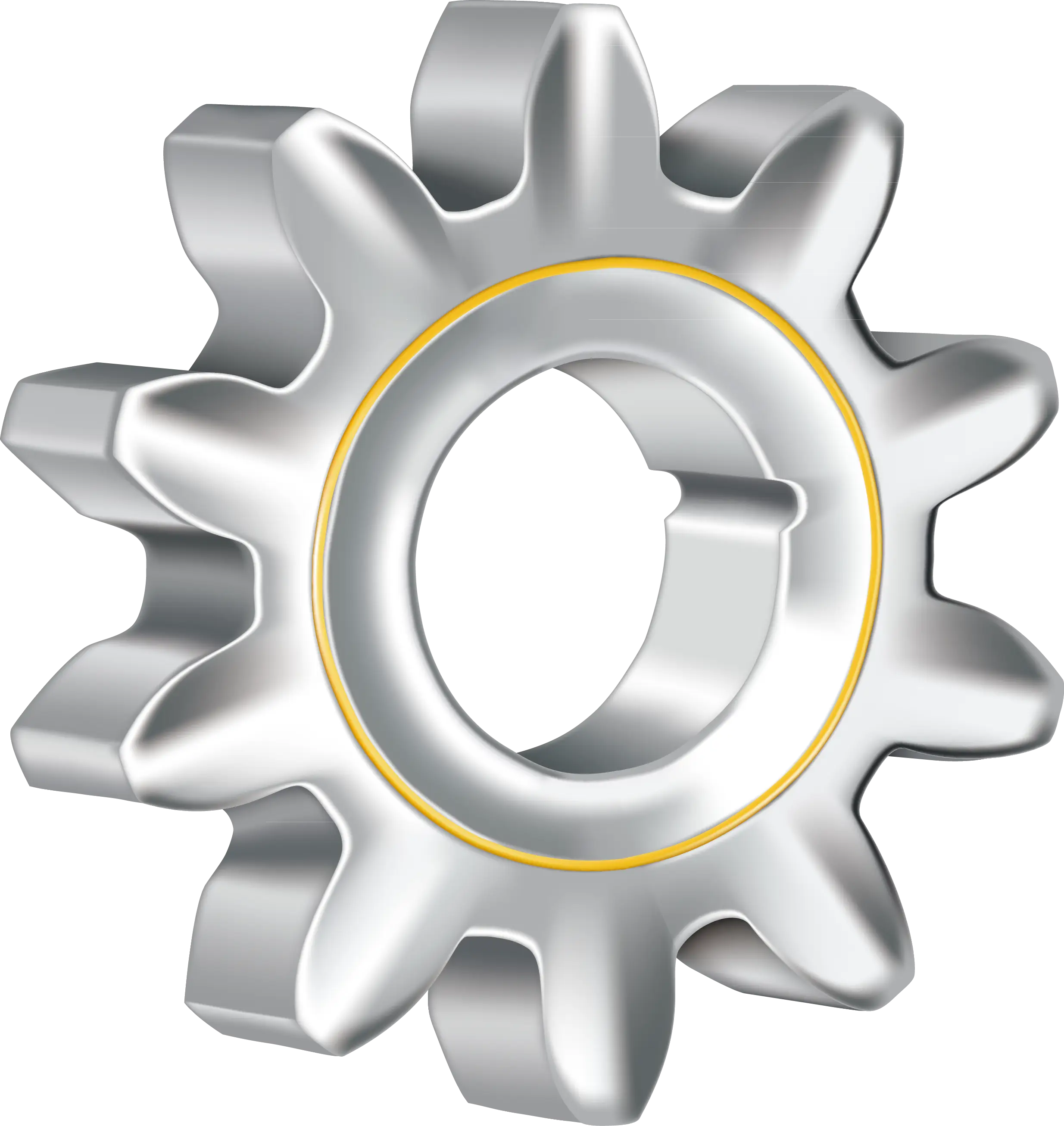 Silver Mechanical Gear for Engineering Use