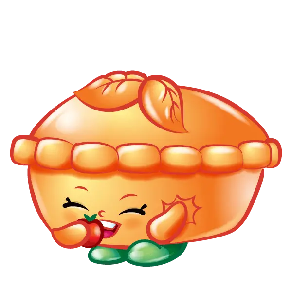 Cute Cartoon Pie with Apple