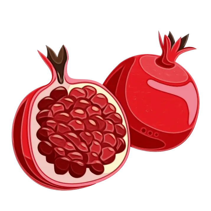 Red Pomegranate with Seeds