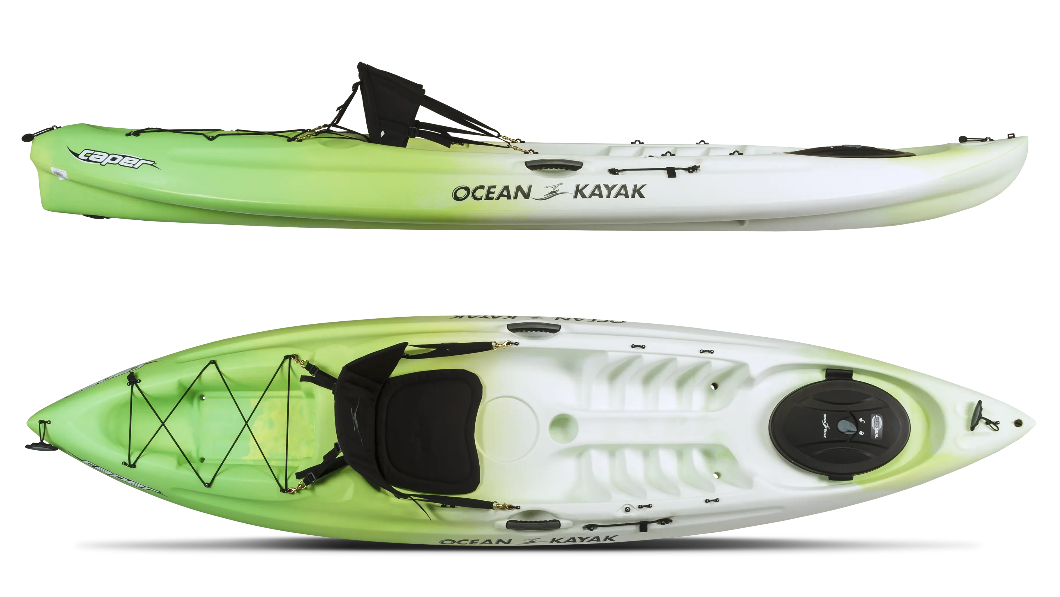 Green and White Kayak for Water Activities