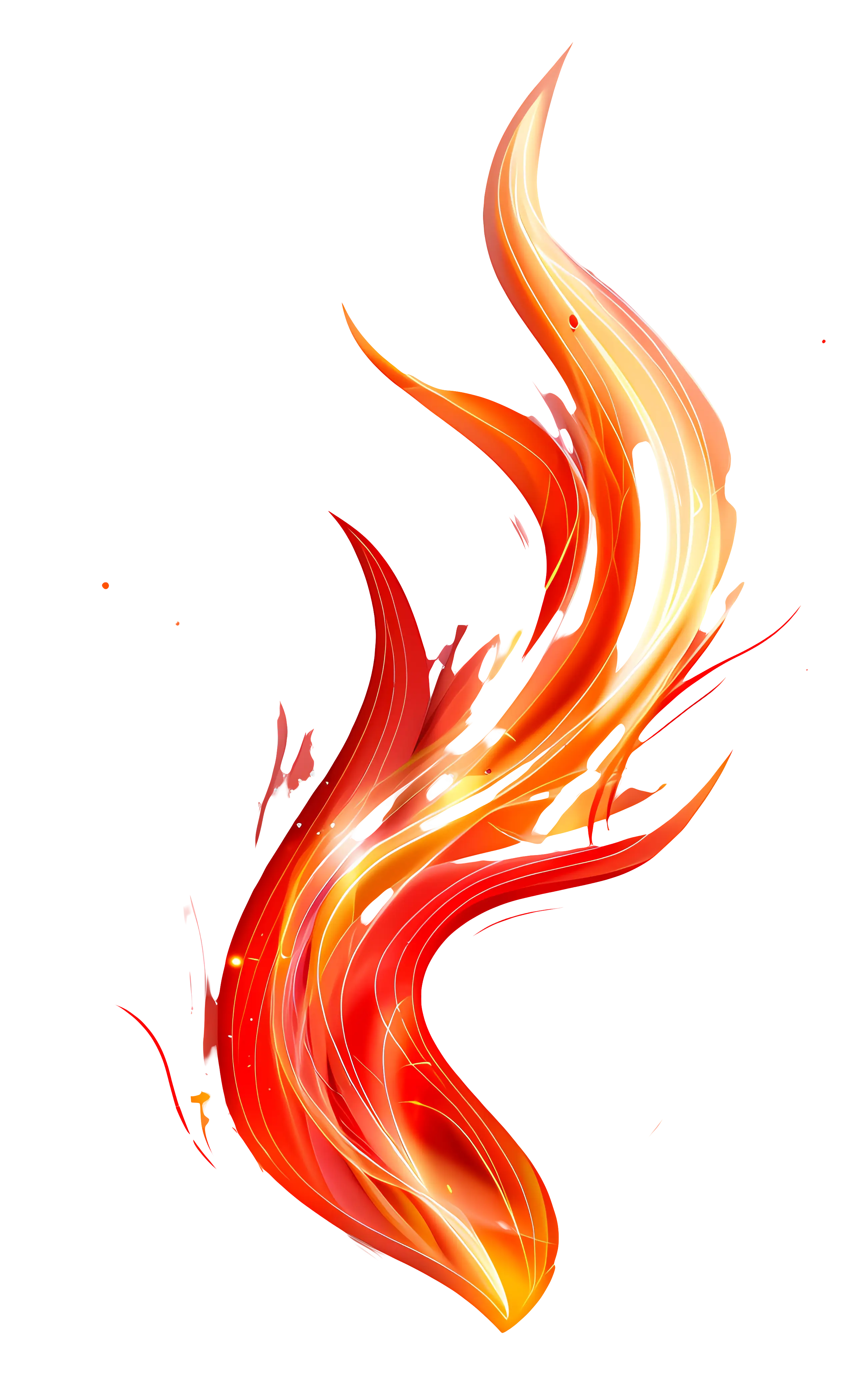 Abstract Flaming Fire Illustration