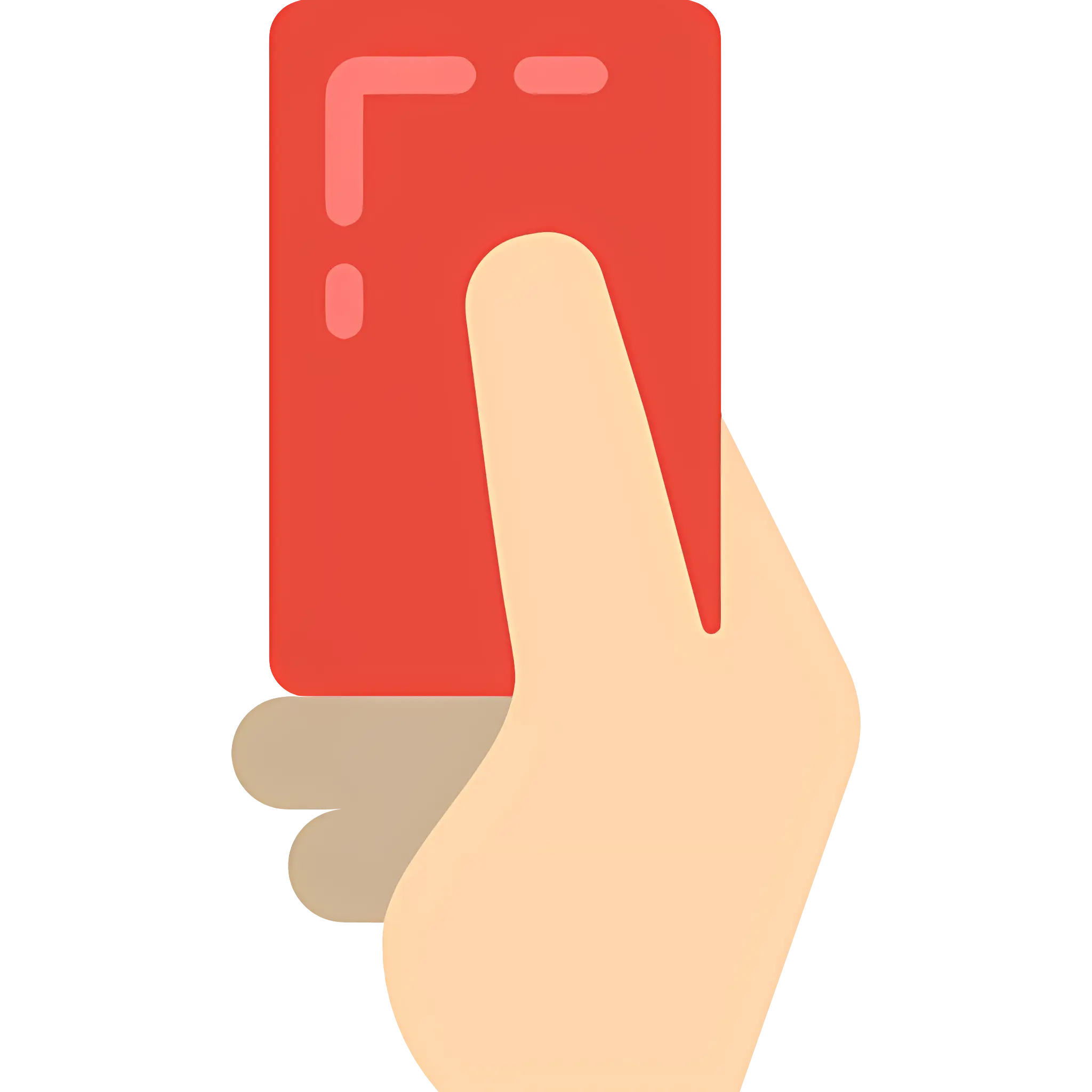 Hand Holding Red Penalty Card