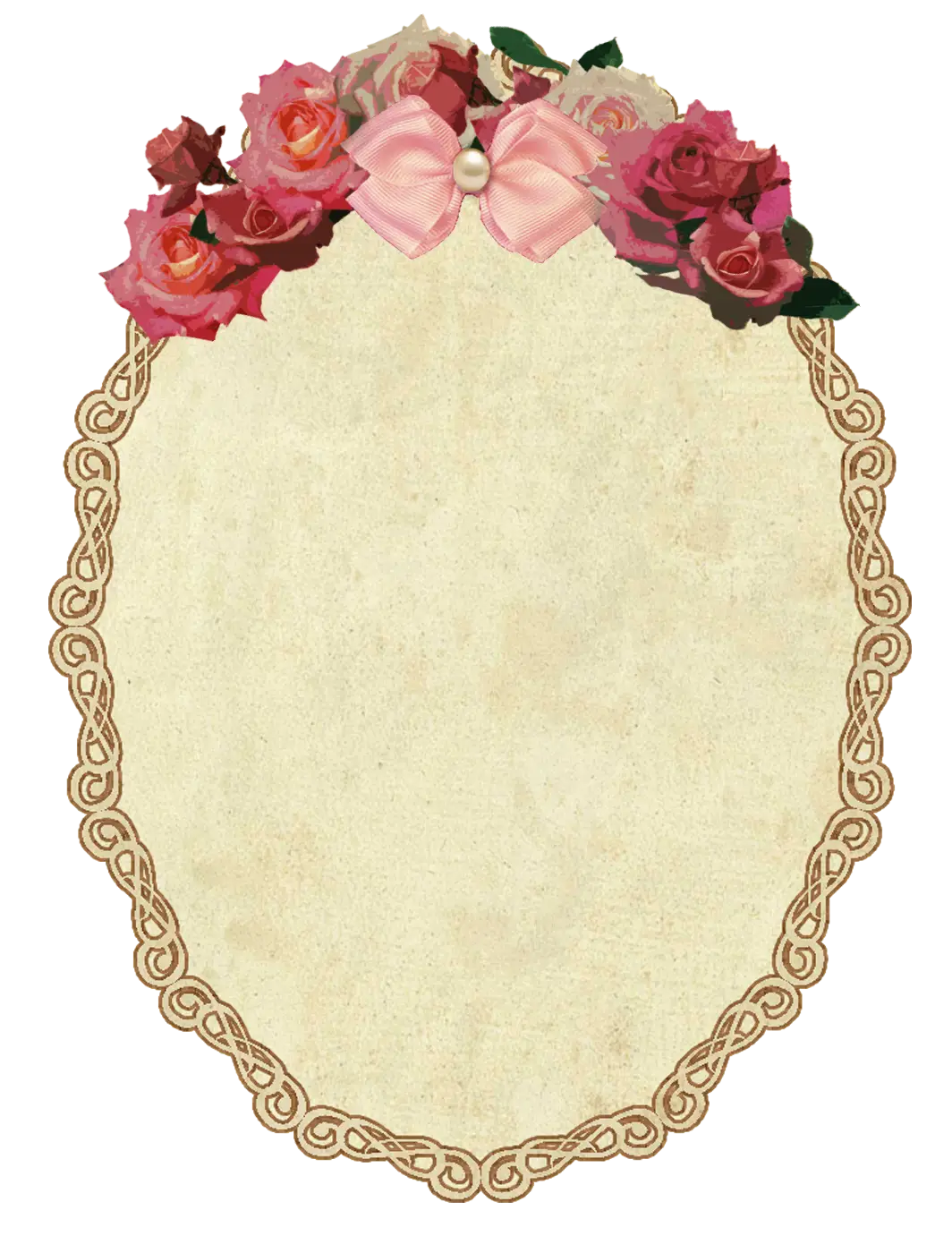 Vintage Floral Frame with Ornate Design