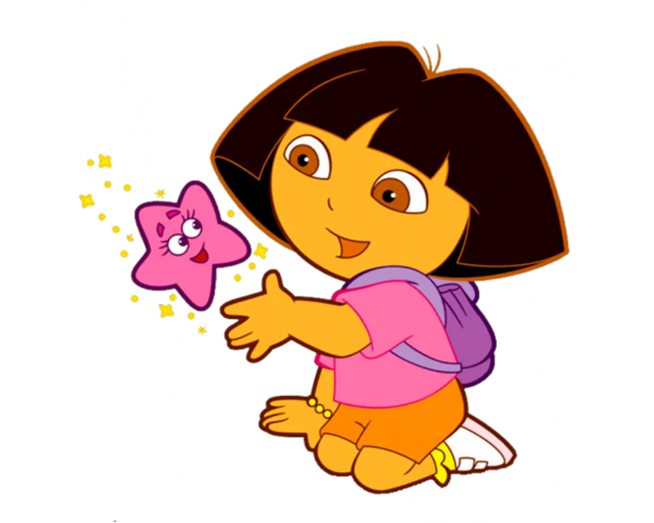 Girl with Star Cartoon