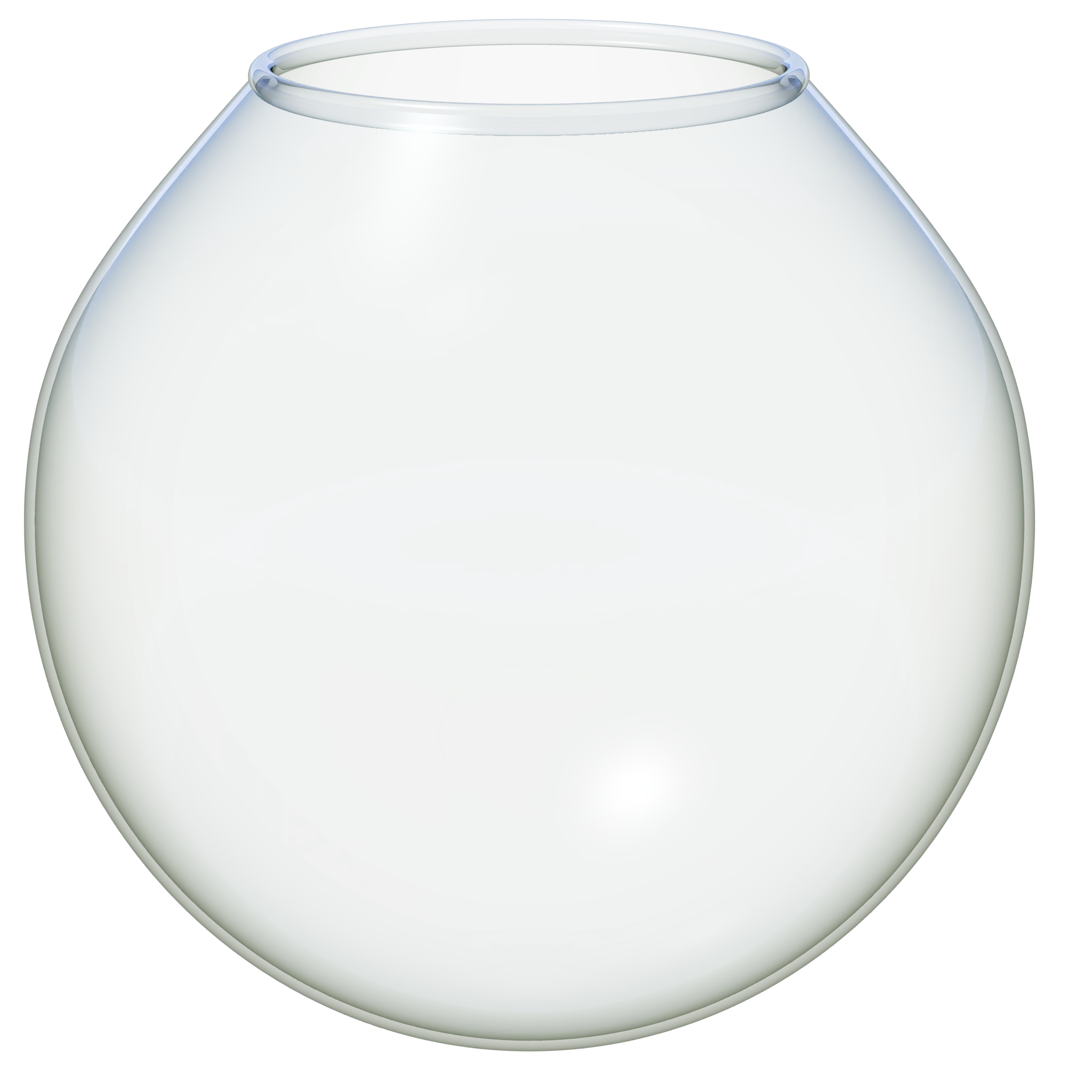Transparent Glass Fishbowl Illustration