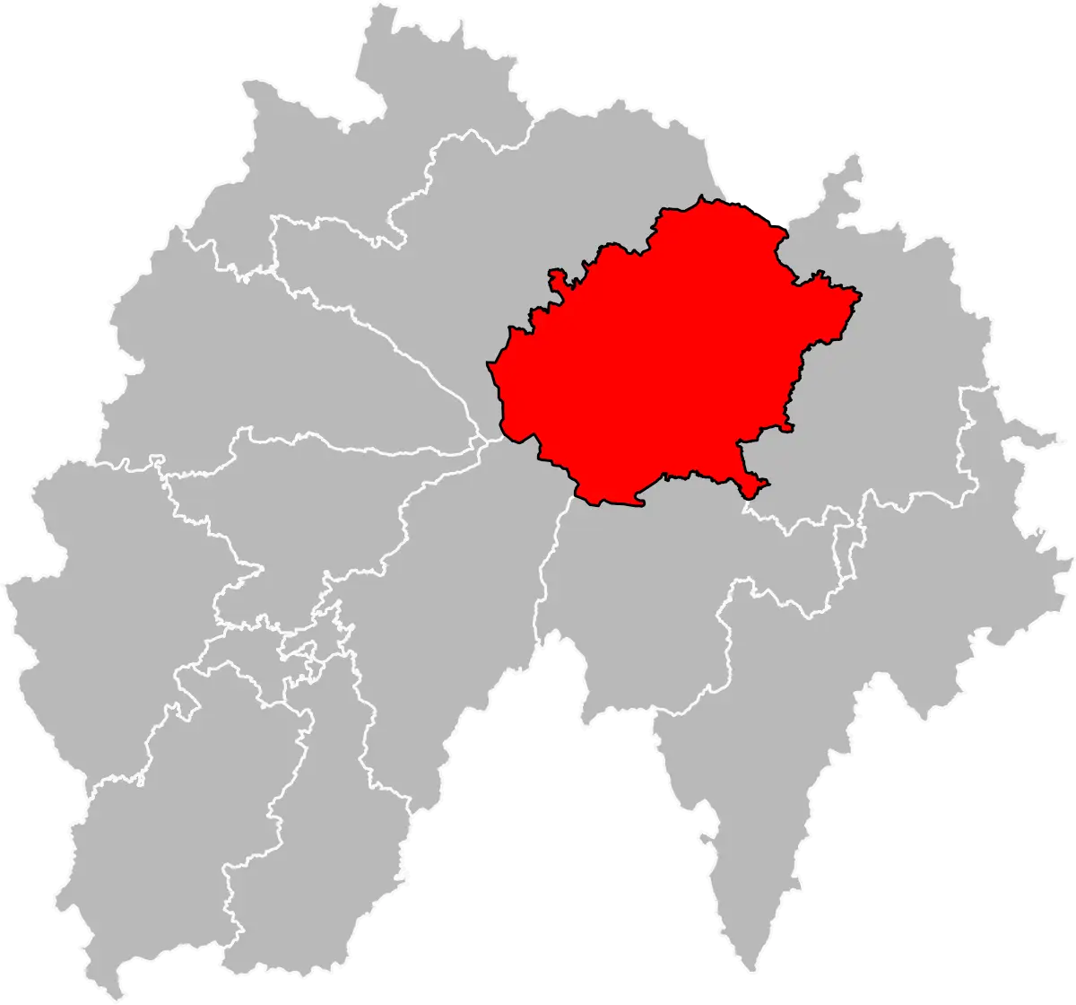 Map Highlighting a Specific Region