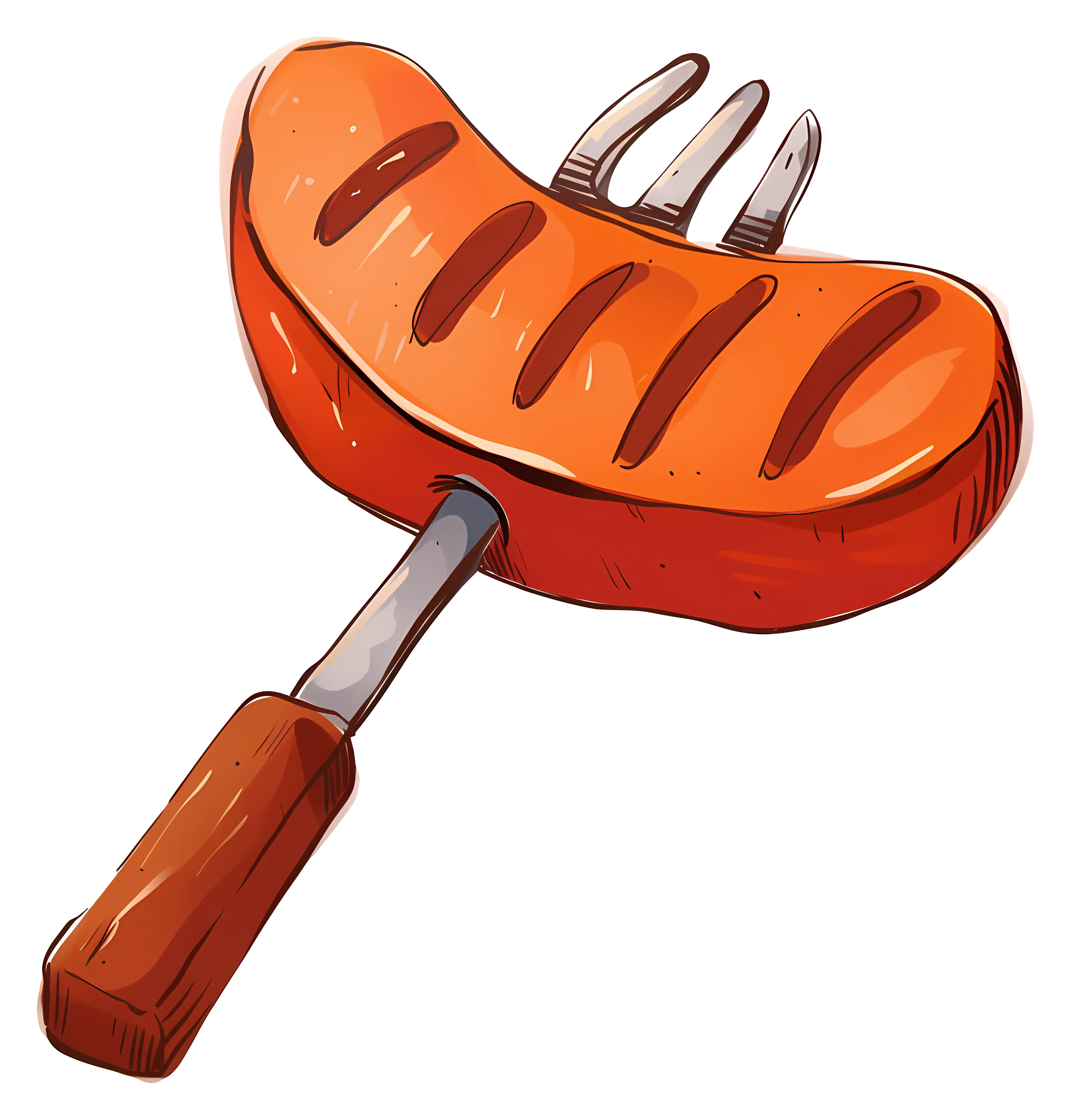 Grilled Sausage on Fork