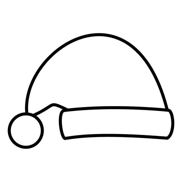 Simple Santa Hat Outline