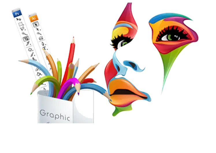 Colorful Face in Graphic Design