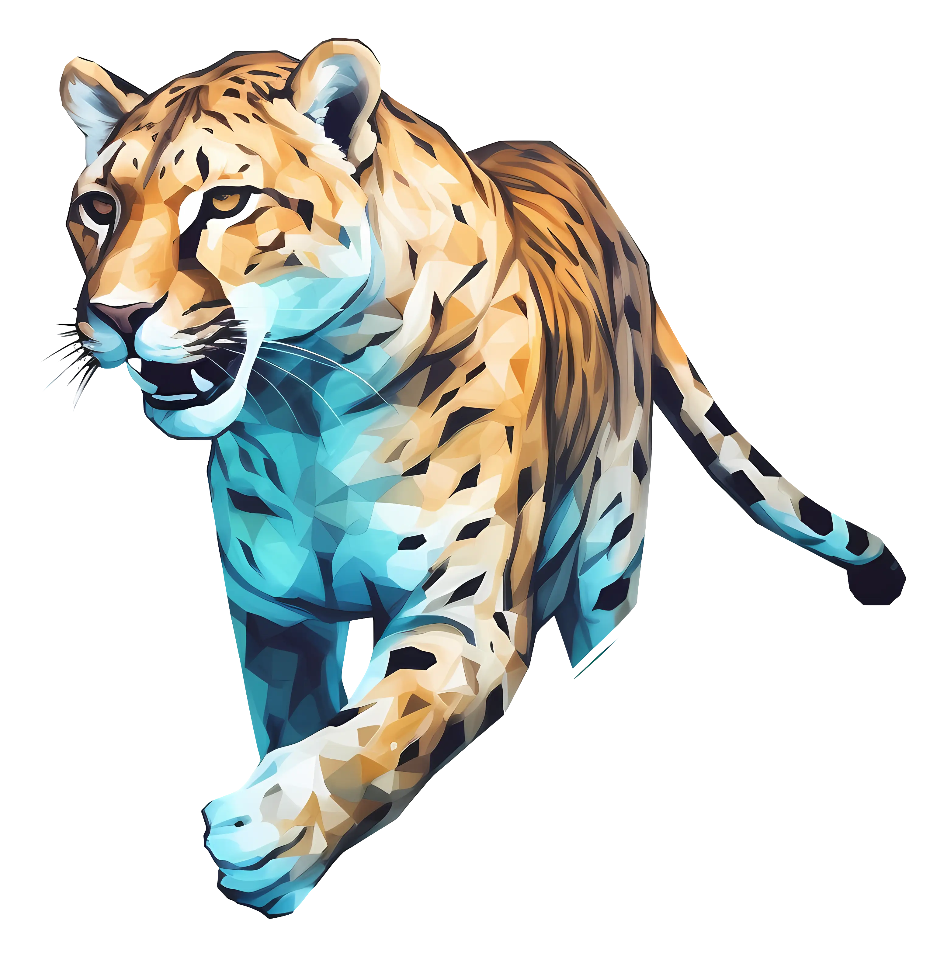Geometric Tiger Illustration