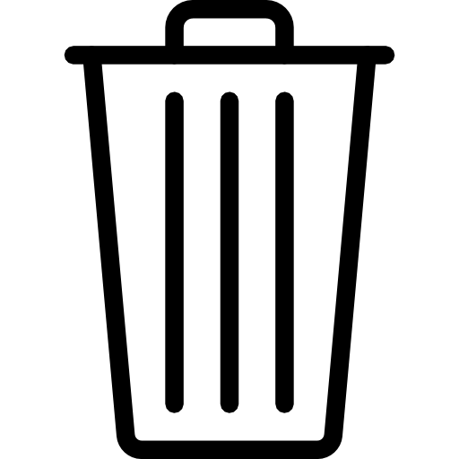 Minimalist Trash Can Icon for Waste Disposal