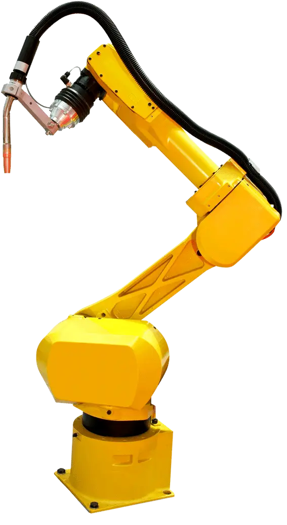 Yellow Industrial Robotic Arm for Automation