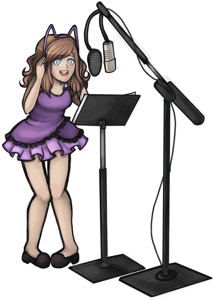 Voice Actor Recording in Studio
