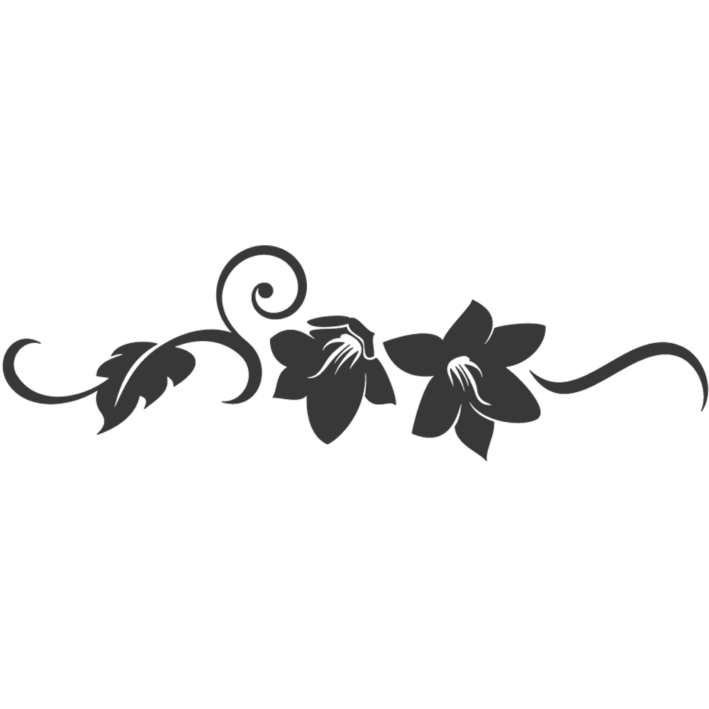Black Floral Ornament Design