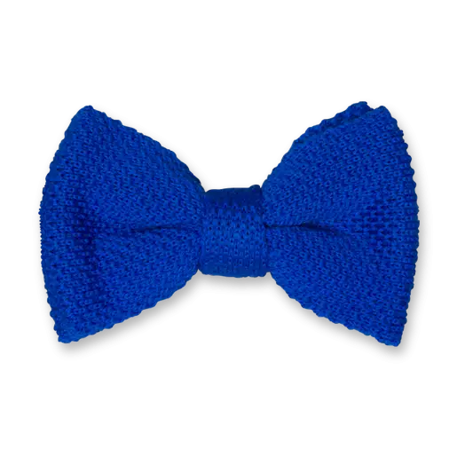 Blue Knitted Bow Tie for Formalwear