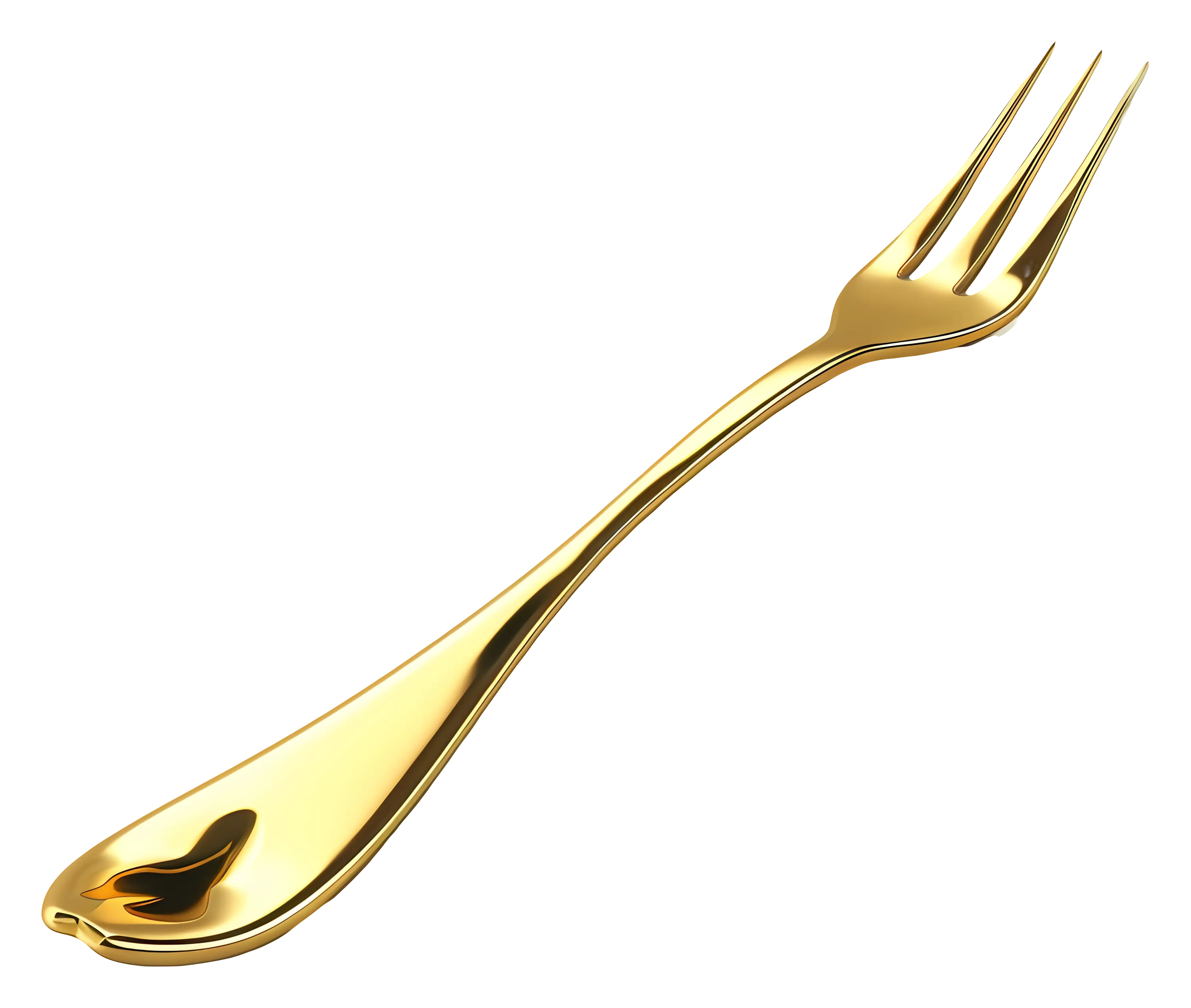Elegant Gold Fork with a Polished Finish