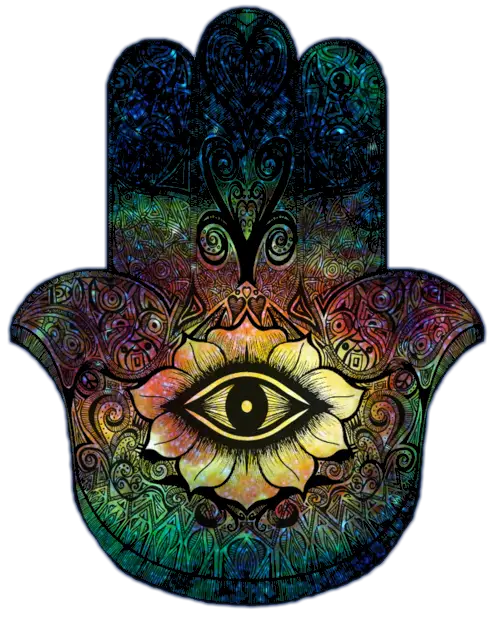 Colorful Hamsa Hand with Eye