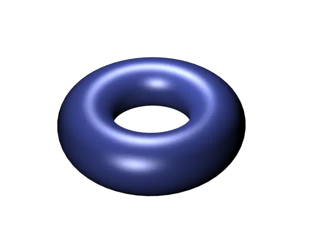 Blue Torus Shape in 3D Design