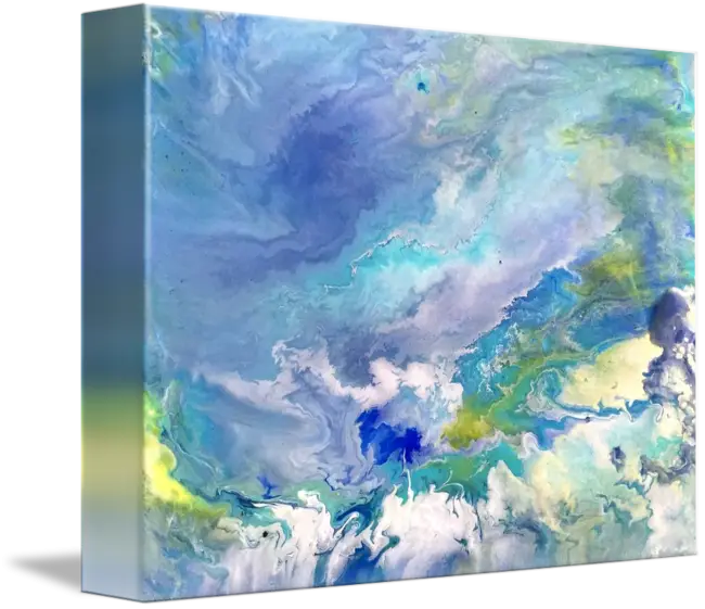 Abstract Painting in Blue and Green