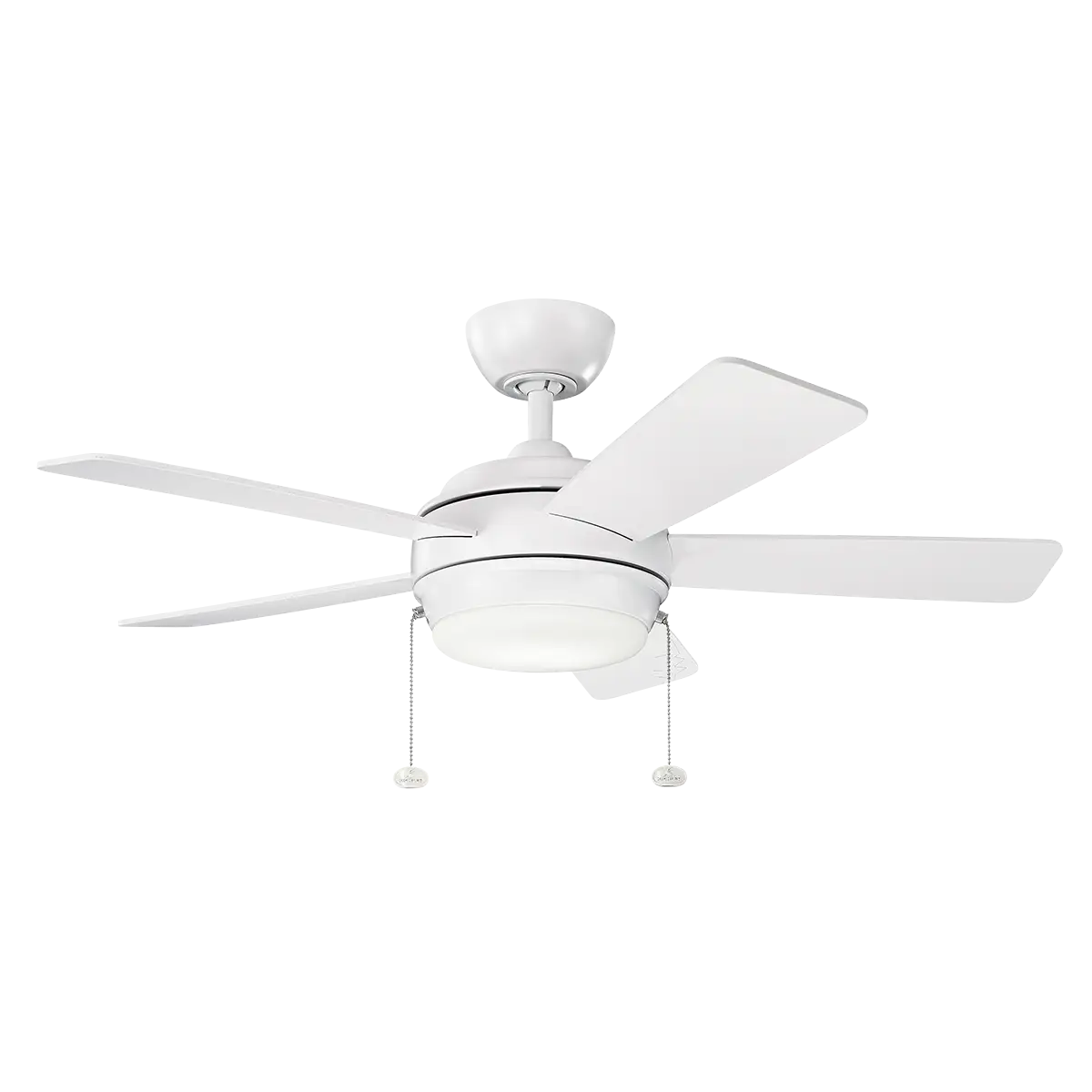 Modern White Ceiling Fan with Light