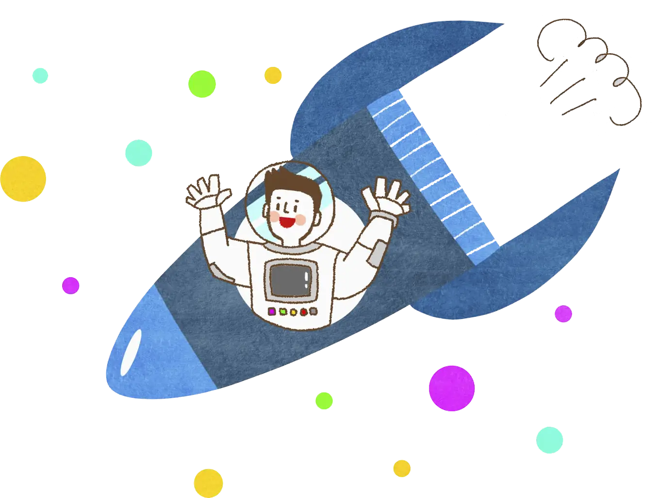 Astronaut in Rocket Adventure