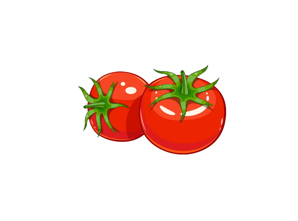 Juicy Fresh Red Tomatoes Illustration