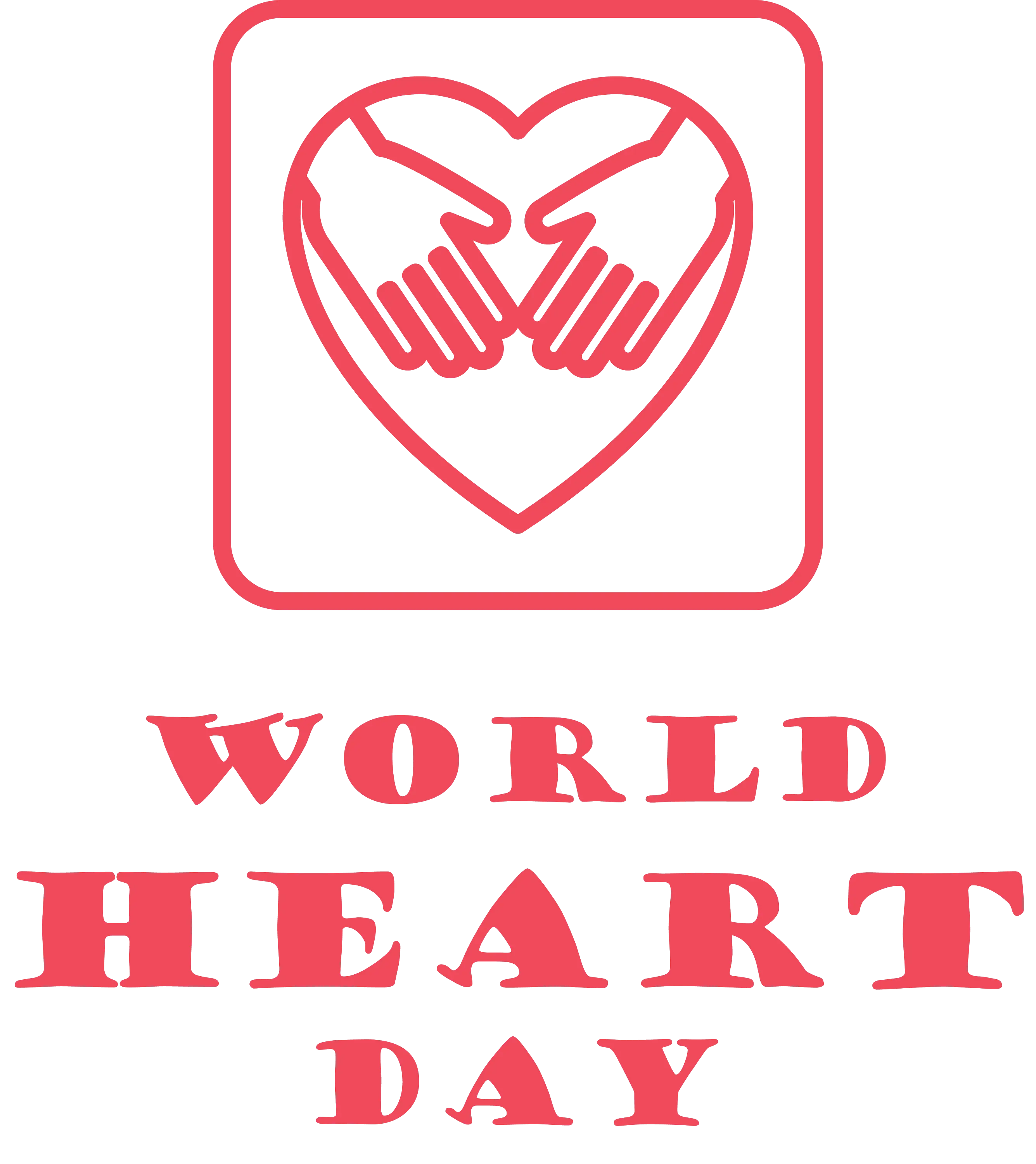 World Heart Day Design with Hands and Heart