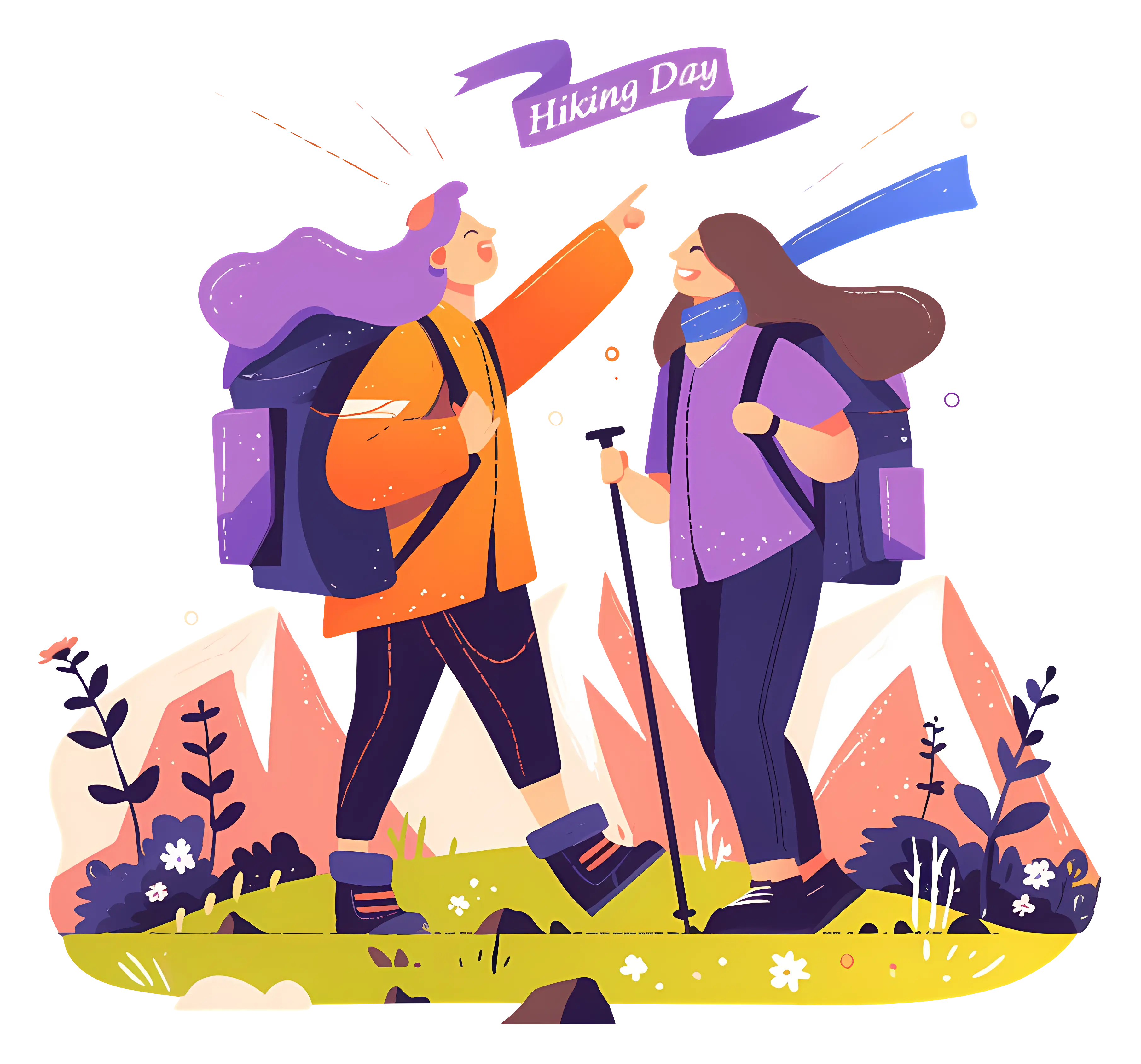 Hiking Couple in the Mountains