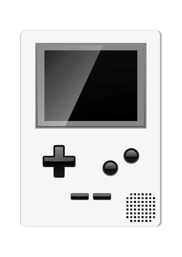 Retro White Handheld Game Console