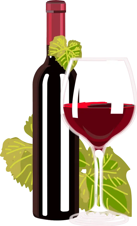 Wine Bottle and Glass