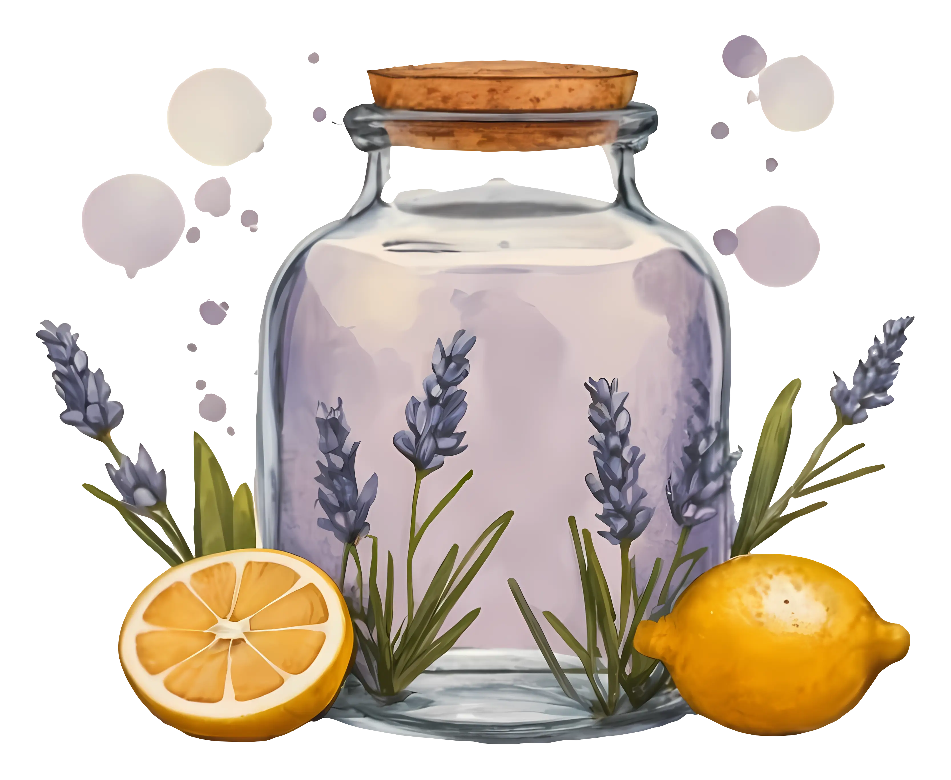 Jar with Lavender and Lemons