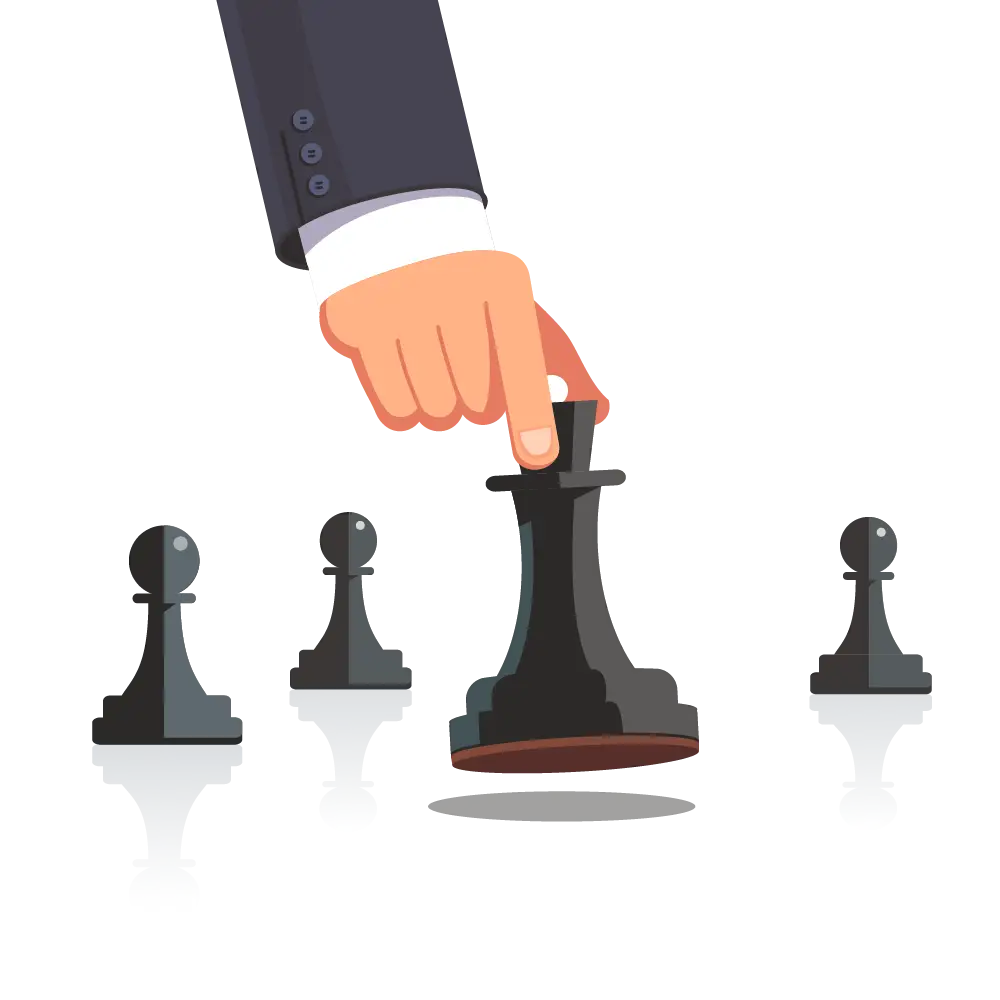 Hand Moving Chess Pieces