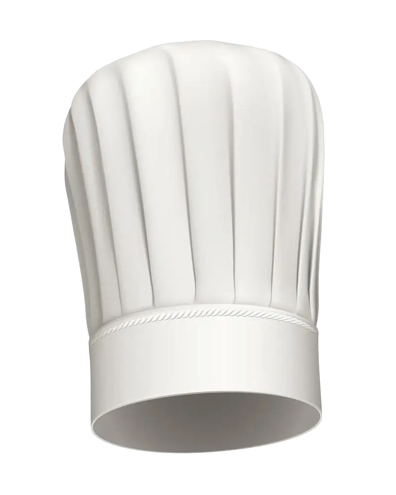Classic White Chef Hat for Professional Cooking
