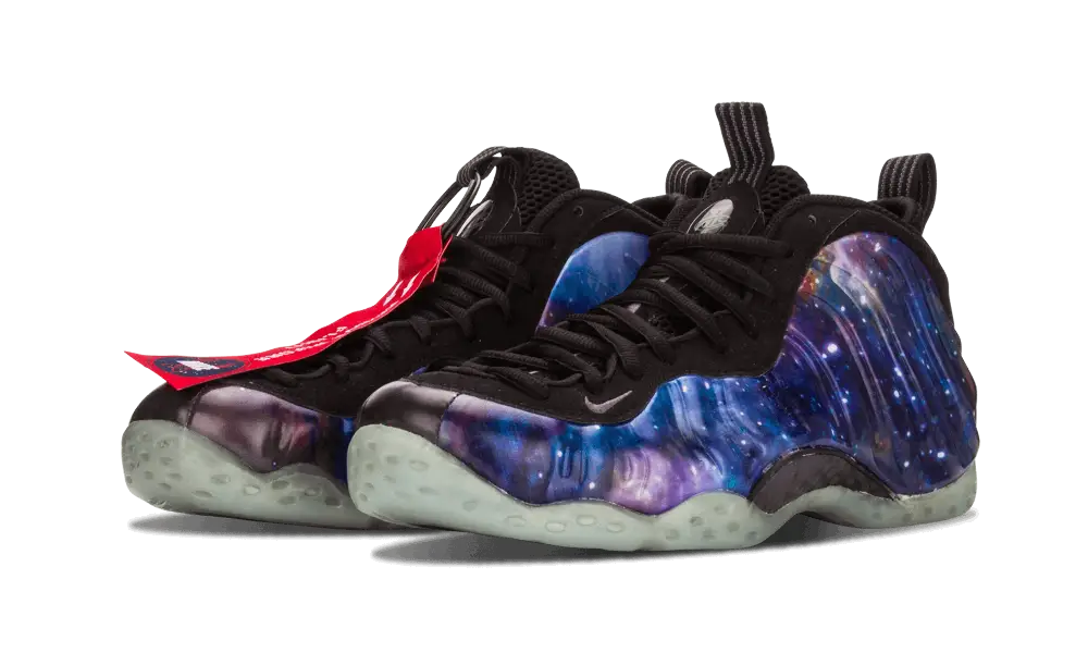 Galaxy-Themed Sneakers in Black and Blue Design